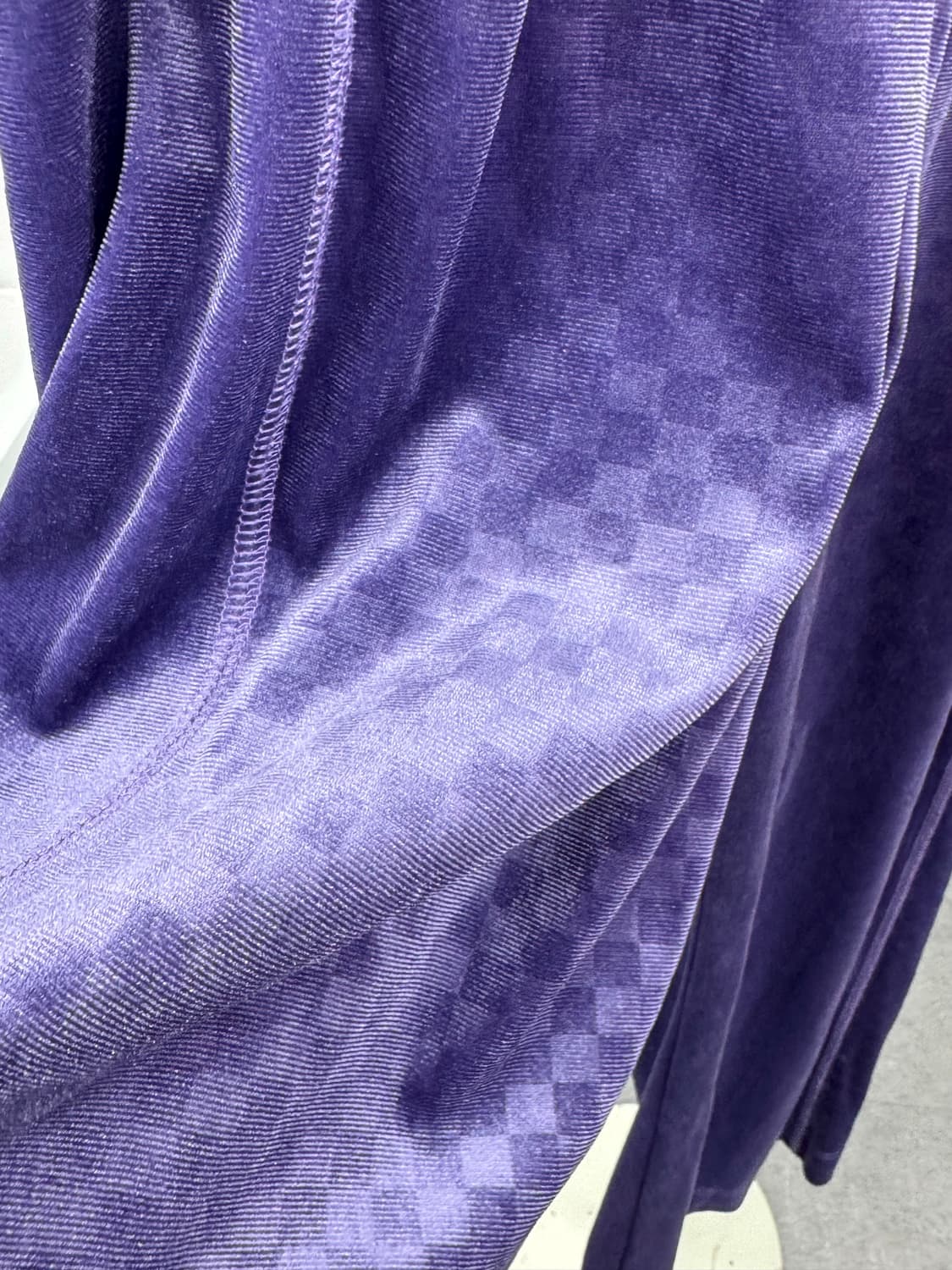 더일마 벨벳 체크 바지 F 상품이미지2