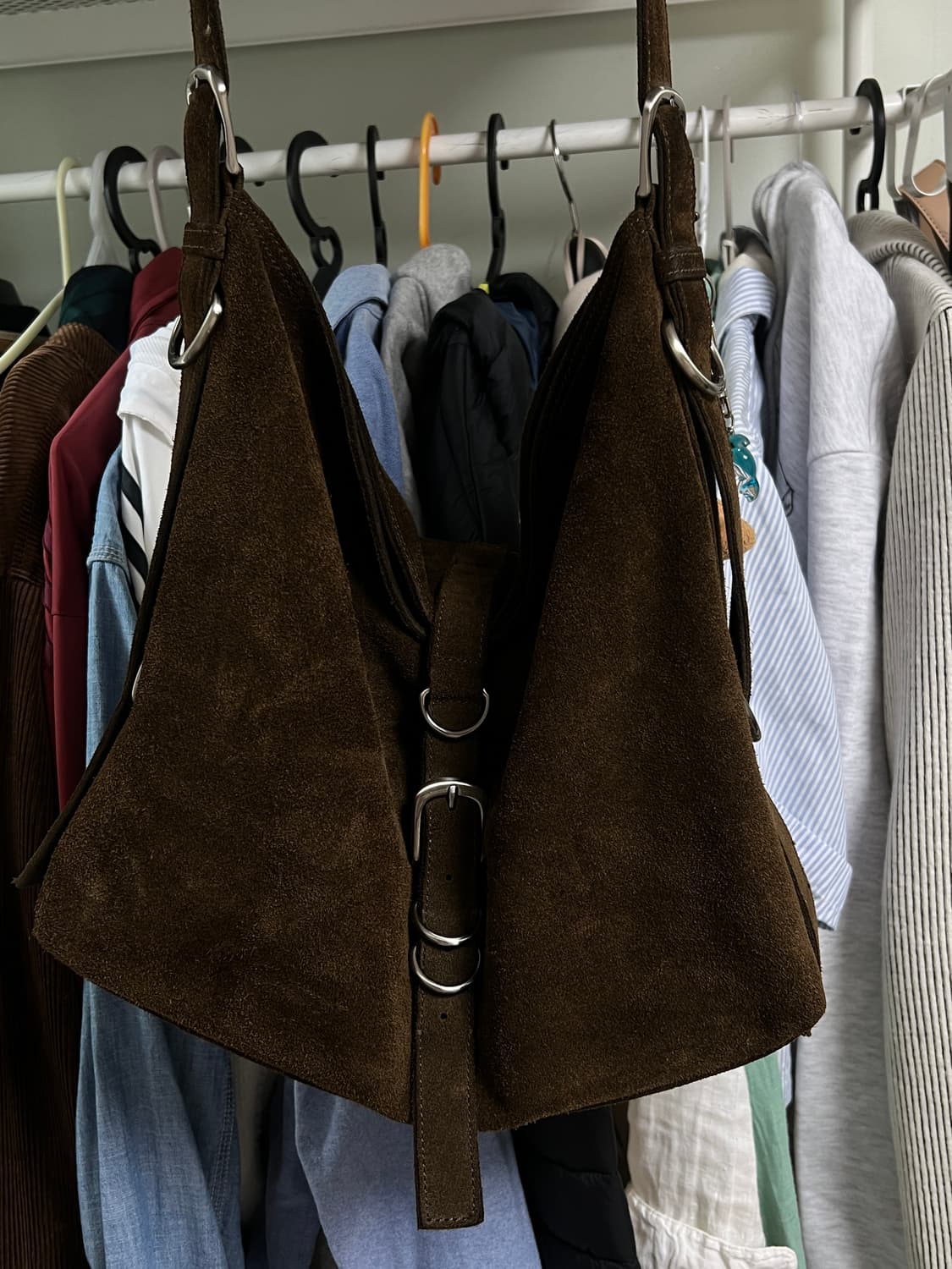 DIDI BELTED BIG BAG BROWN SUEDE 상품이미지3