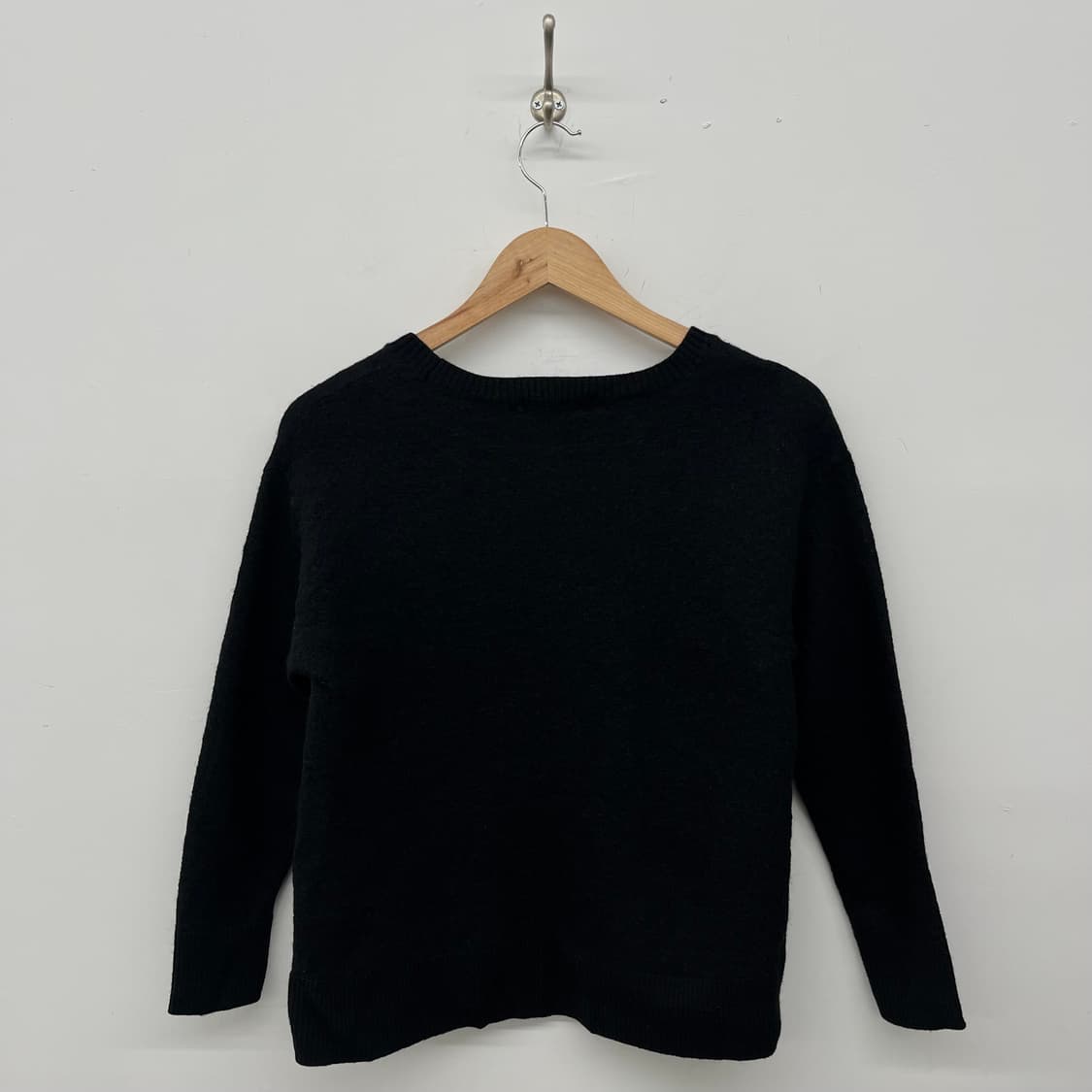 아디다스 블랙 트레포일 니트 여L 상품이미지5