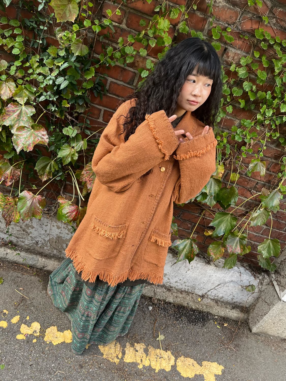 오렌지 브라운 히피 자켓 상품이미지1