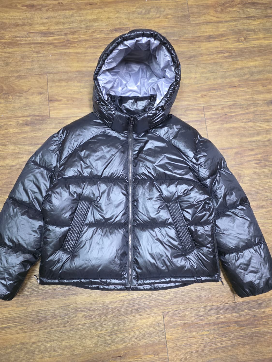 NFL 블랙 글로시 여성 숏패딩 상품이미지1