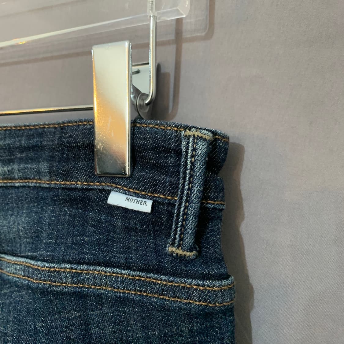 28인치 마더진 인사이더 크롭 세미 부츠컷 스판 밴딩 데님 청바지 상품이미지4