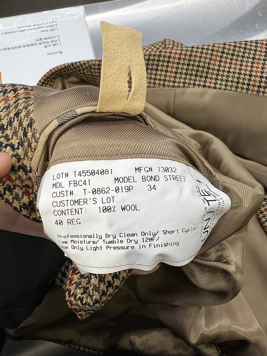 버버리 클래식 하운드 체크 3b 울 블레이저 상품이미지8