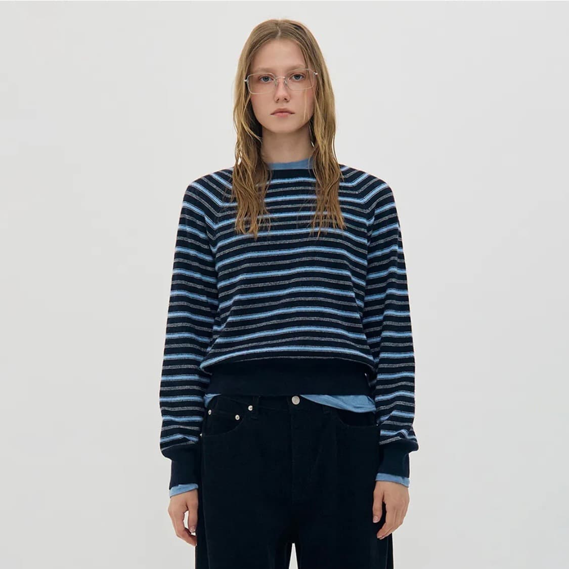 MERINO CASHMERE STRIPED SWEATER 상품이미지1