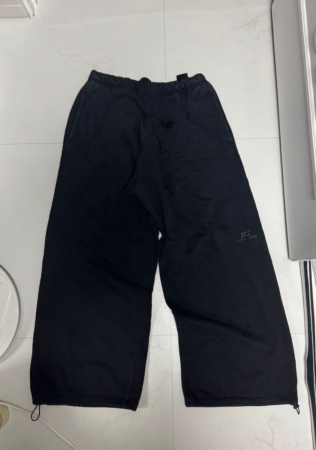 [4,XL]폴리테루 휴먼인덱스 스웻팬츠 002 블랙 상품이미지2
