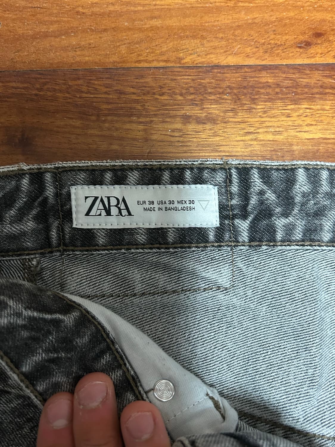 자라 배기핏 스톤워시 0회착 상품이미지2