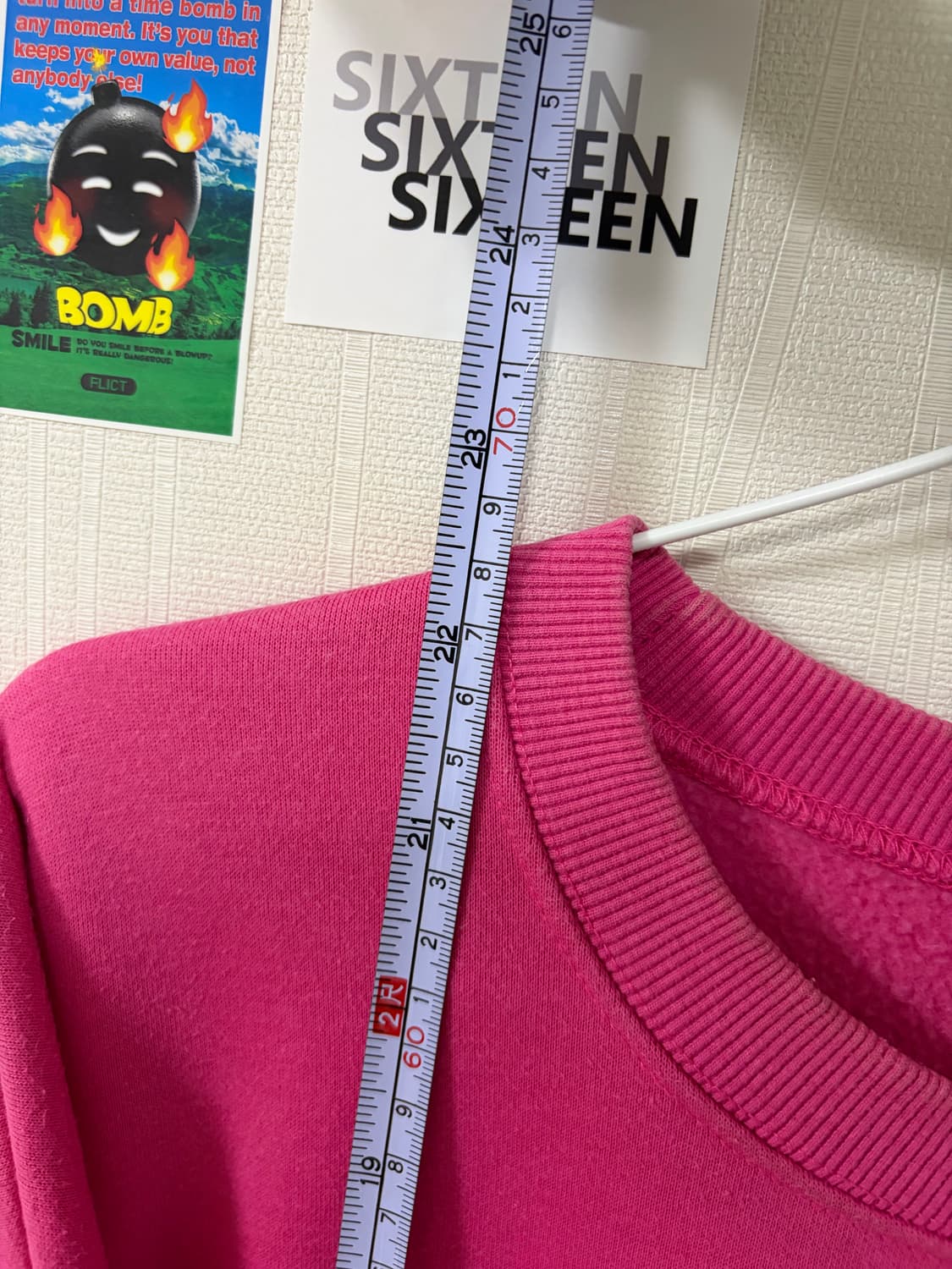 그레이버 핑크 스마일 맨투맨 상품이미지4