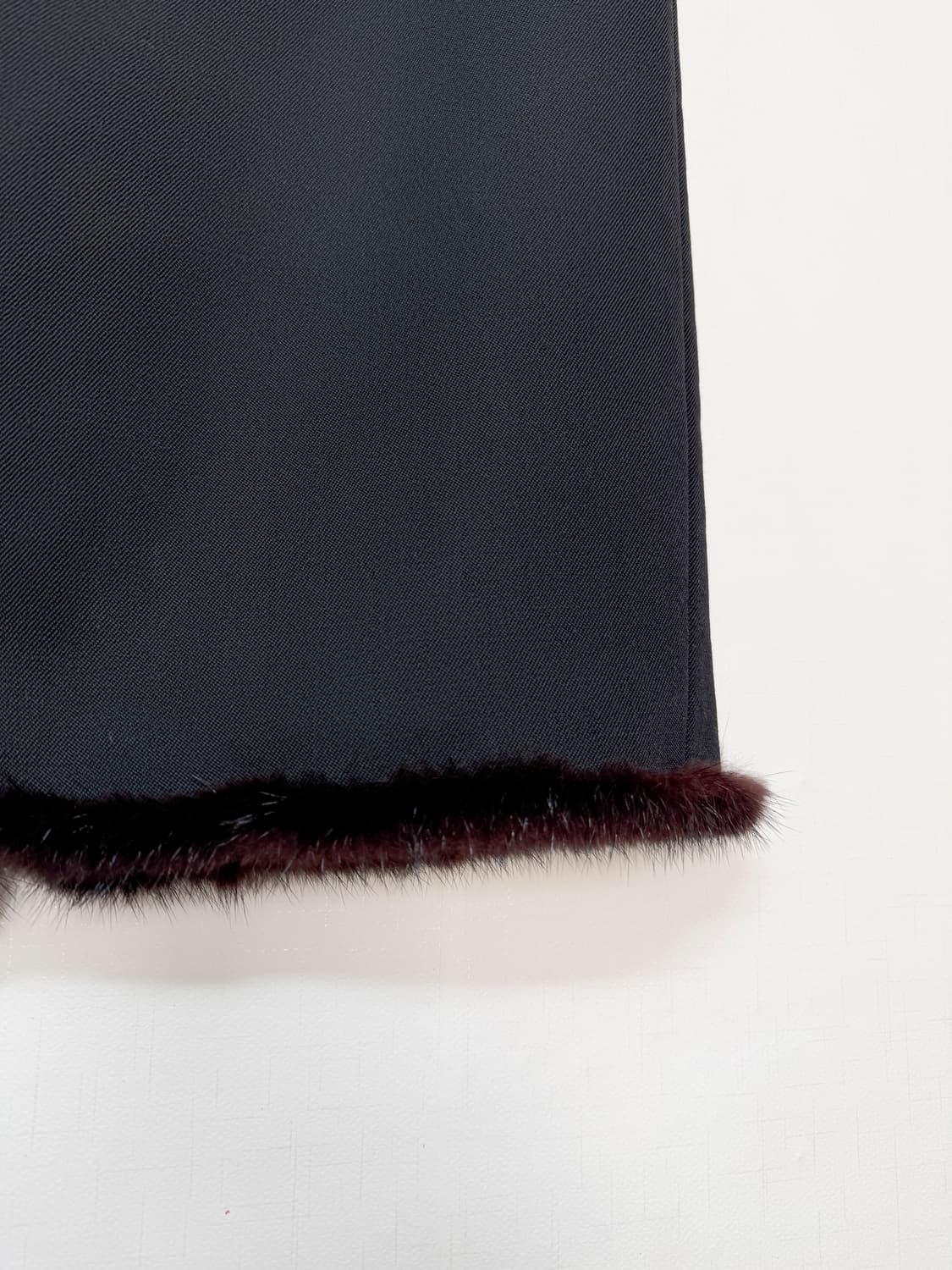 paranoia 밍크 트리밍 울 스커트 상품이미지2