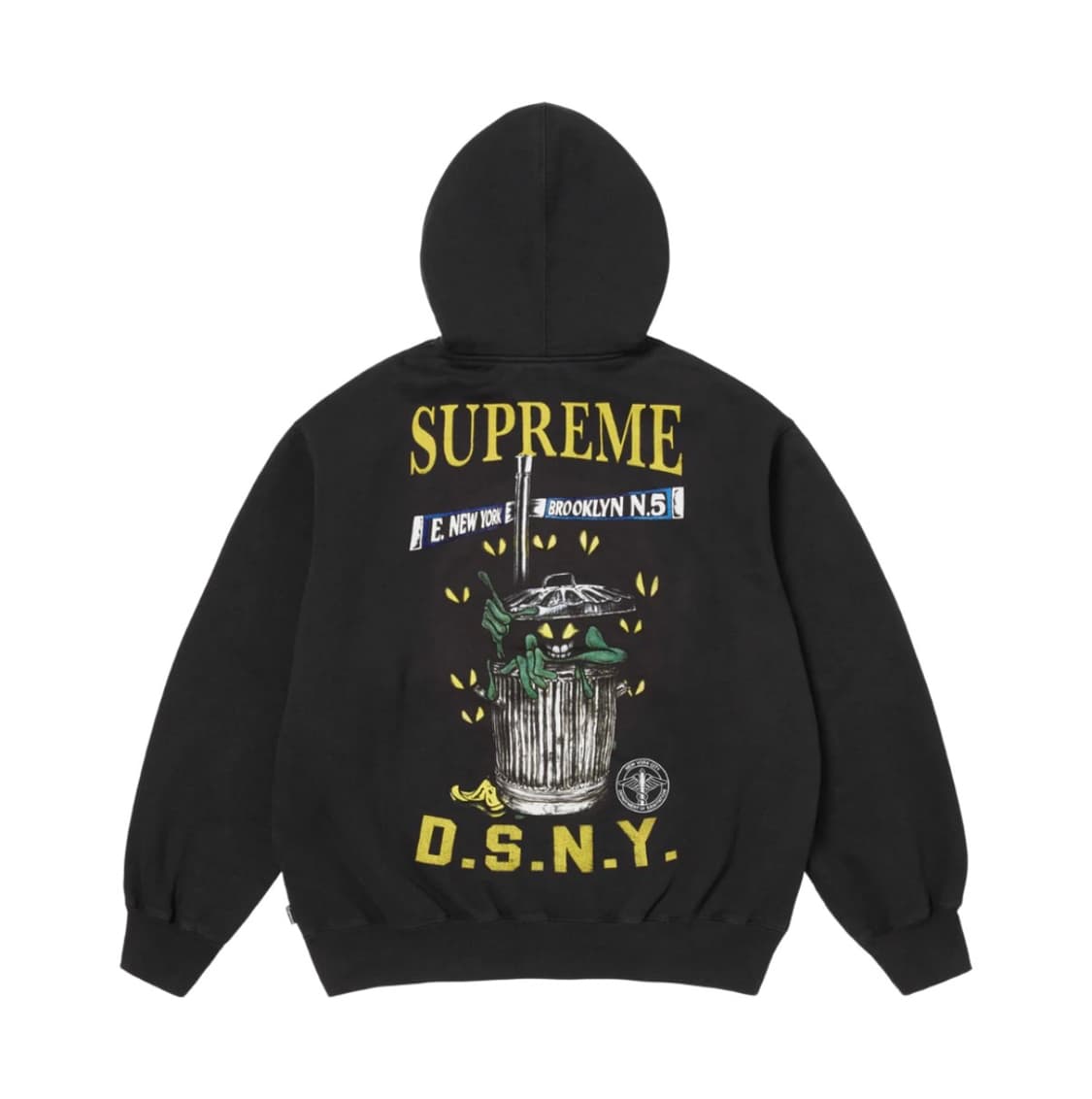 슈프림 x DSNY 집업 후드 스웨트셔츠 블랙 - 26SS 상품이미지2