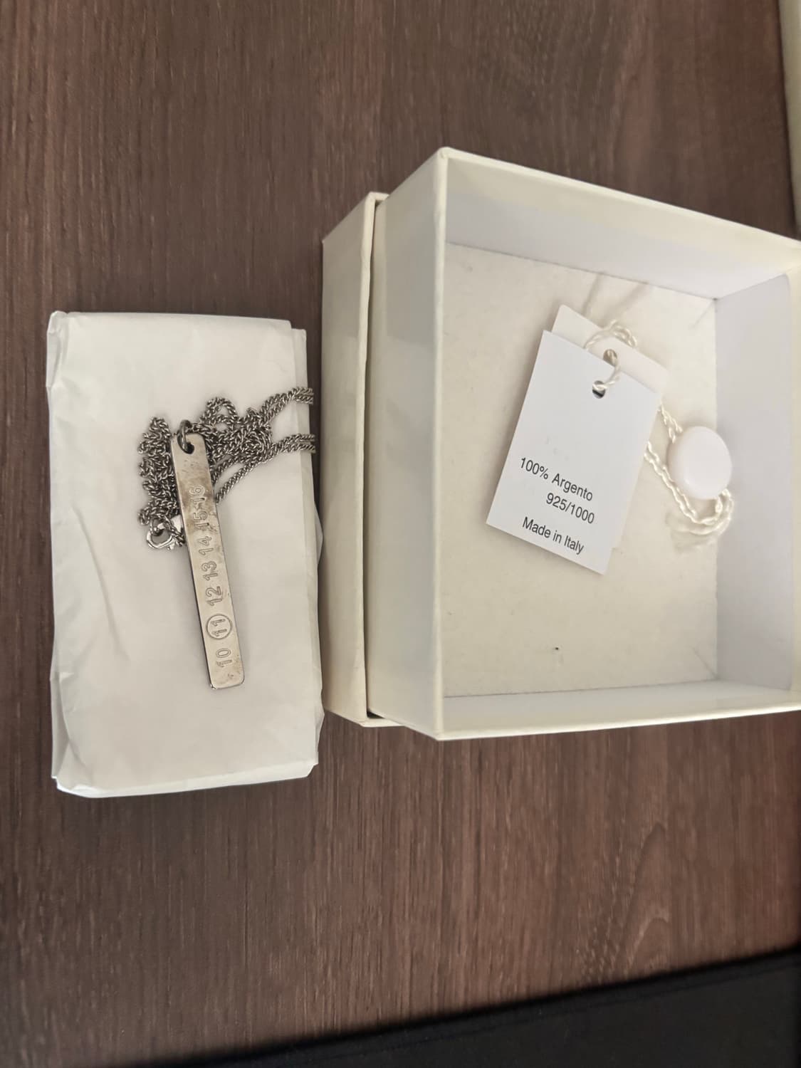 마르지엘라 넘버링 실버 목걸이 상품이미지1