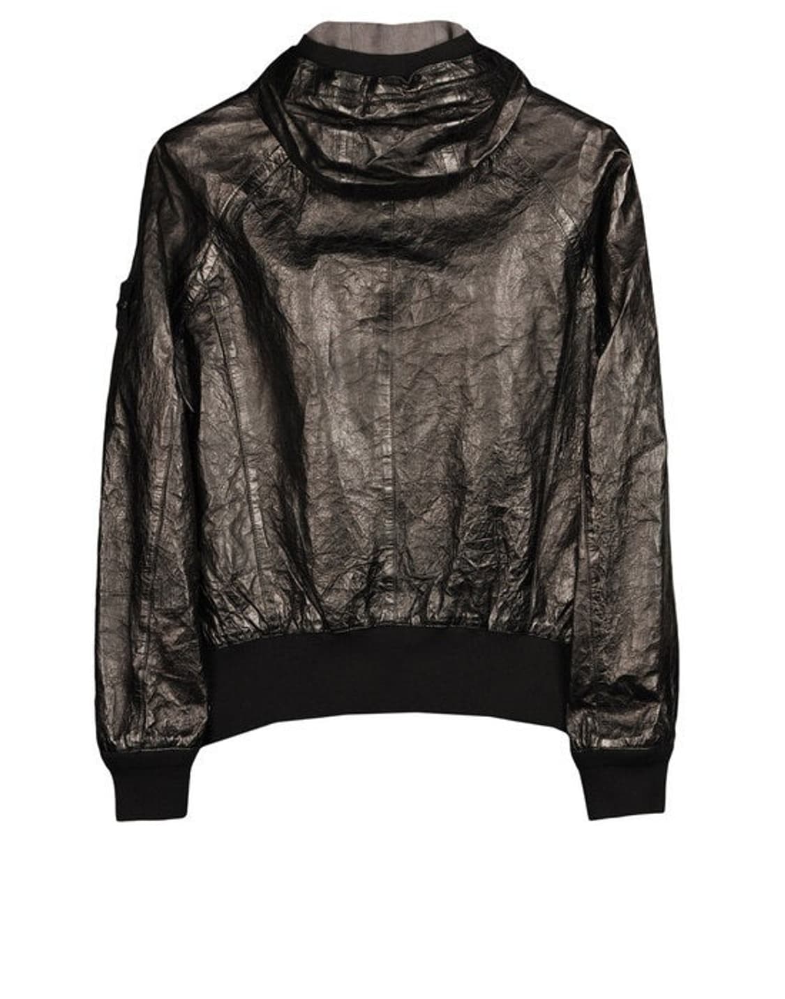 스톤아일랜드 메탈 레더(가죽) 자켓 화이트 와펜 M 상품이미지2