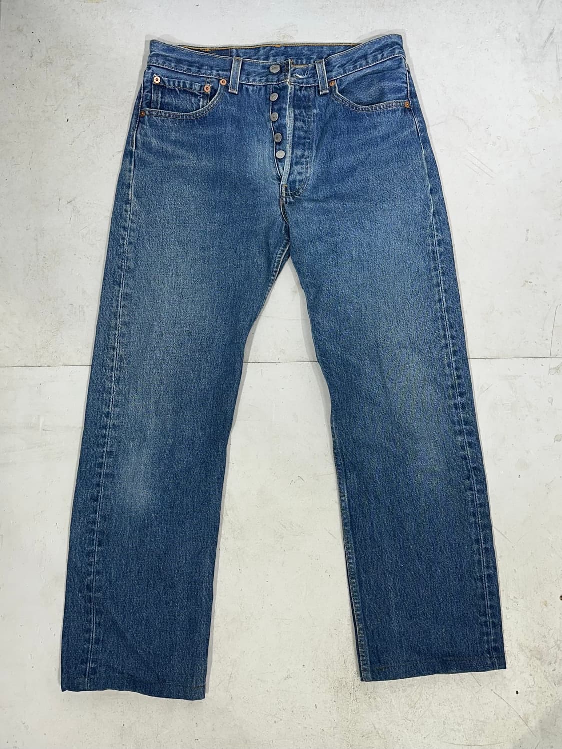 리바이스 501 x USA 중청 와이드 데님 팬츠 상품이미지4