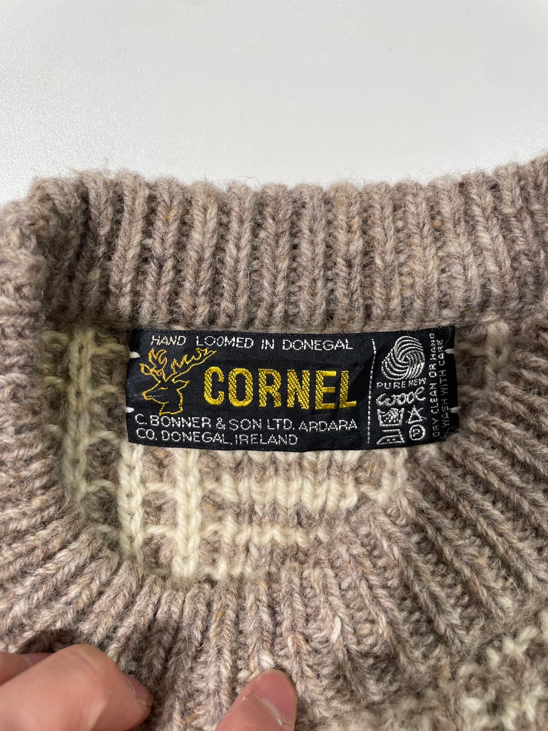 cornel 베이지 헤비울 스웨터 상품이미지7