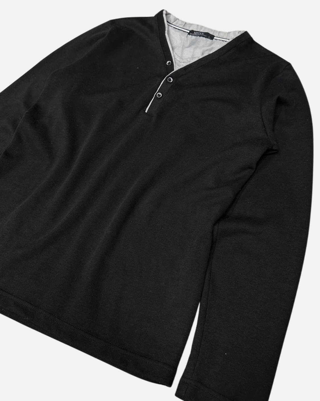 MITEX layered button neck t-shirt 상품이미지3