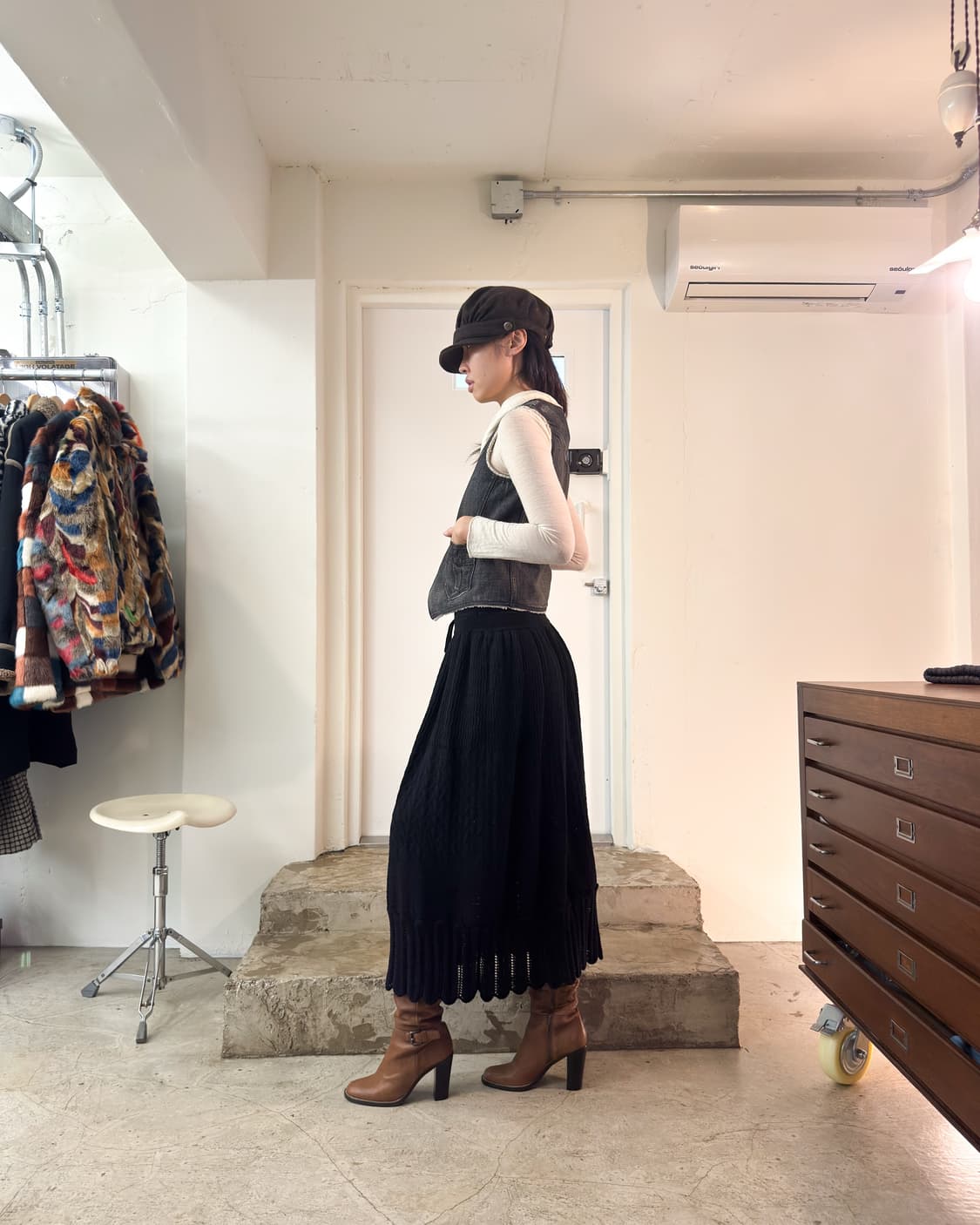 Number (N)ine  Denim Sherpa Vest/ 1 상품이미지8