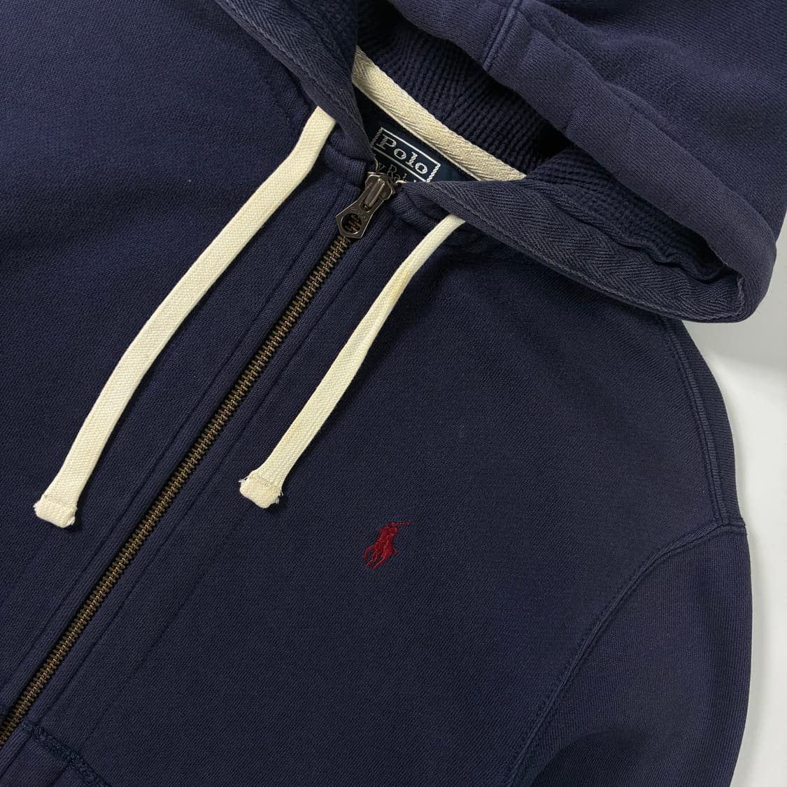 Polo  폴로 랄프로렌 90,s 자수 코튼 네이비 써멀 후드집업  상품이미지3