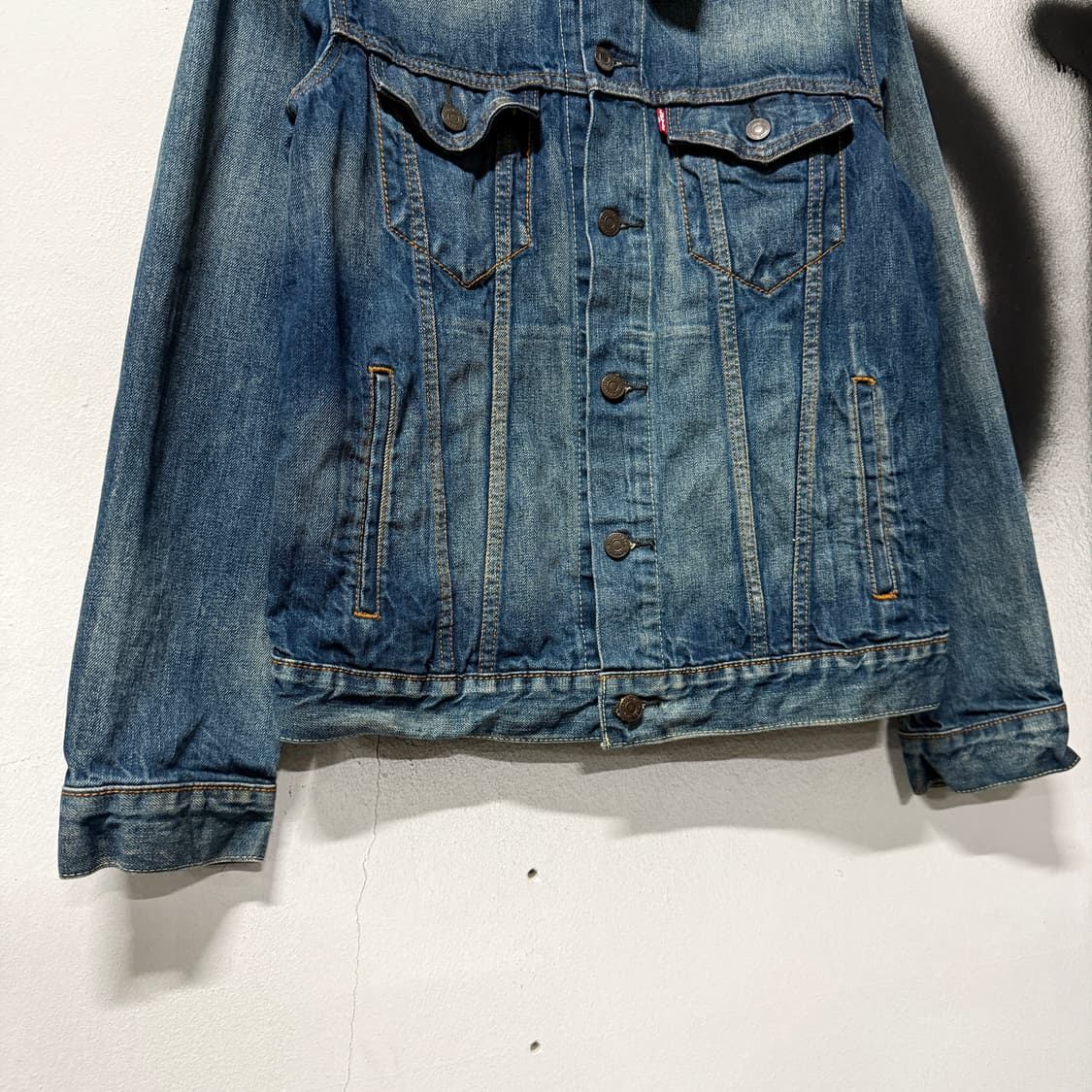 리바이스 오리지널 인디고 블루 워싱 데님 트러커 상품이미지4