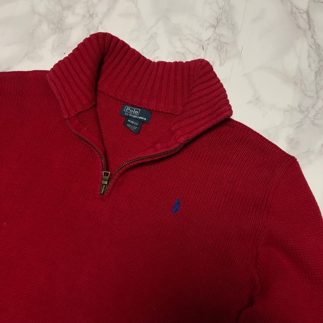 폴로 랄프로렌 니트 반집업 남여공용 상품이미지2