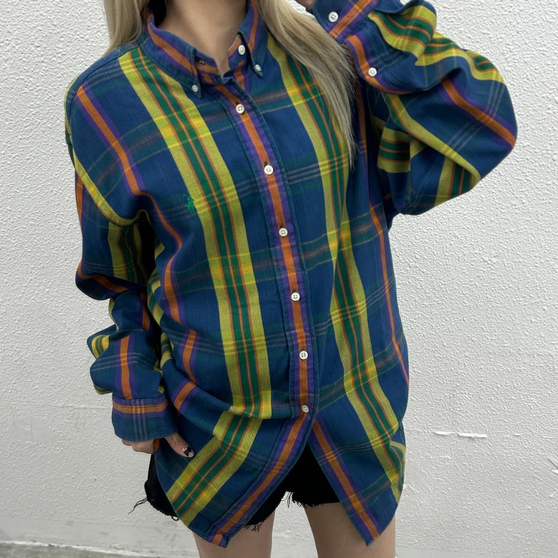 폴로 랄프로렌 그린포니 그린 타탄체크 셔츠 105 상품이미지1