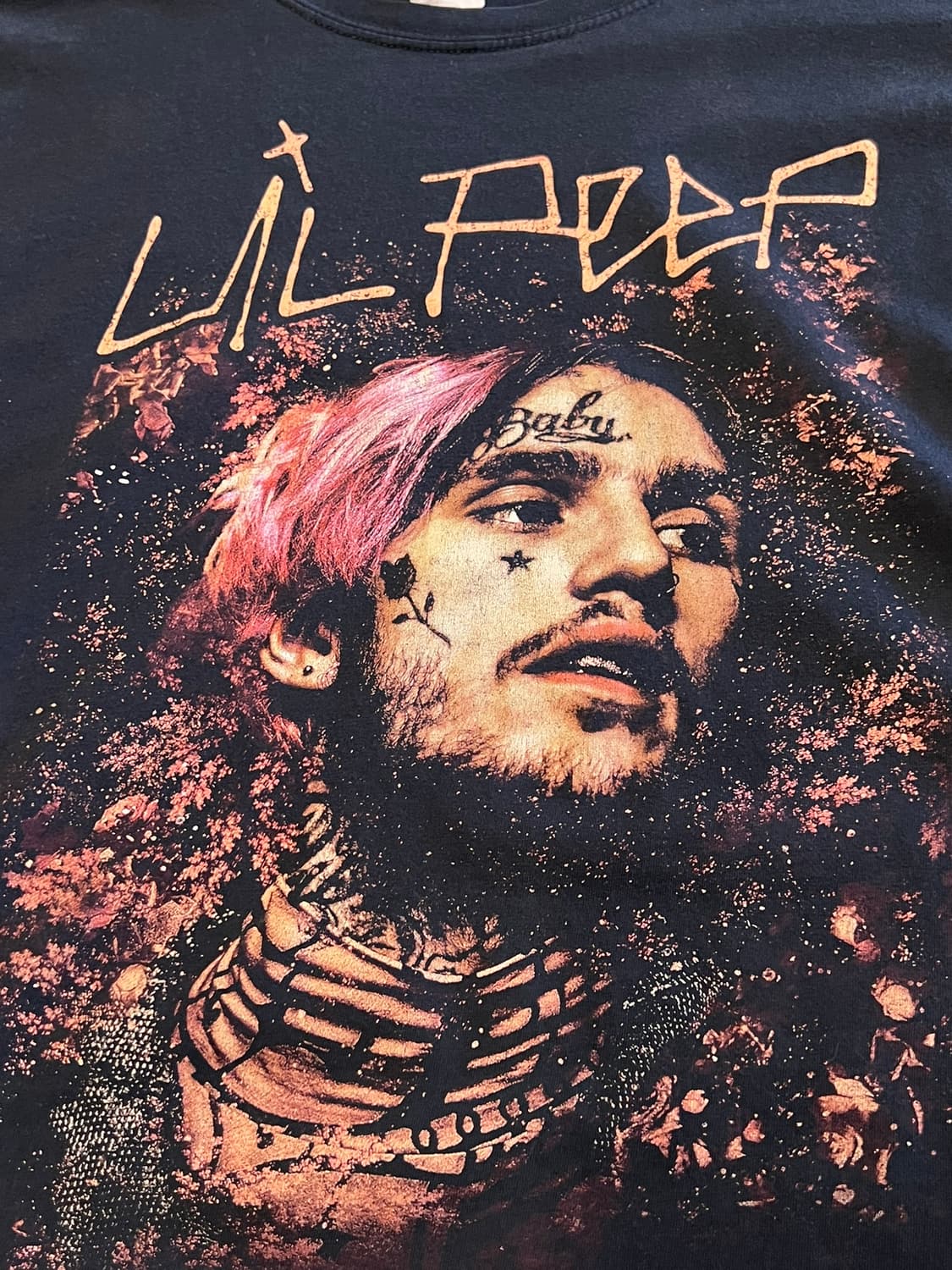 [XL] 릴핍 Lil Peep 그래픽 반팔 티셔츠 블랙 Gildan 바디 상품이미지6