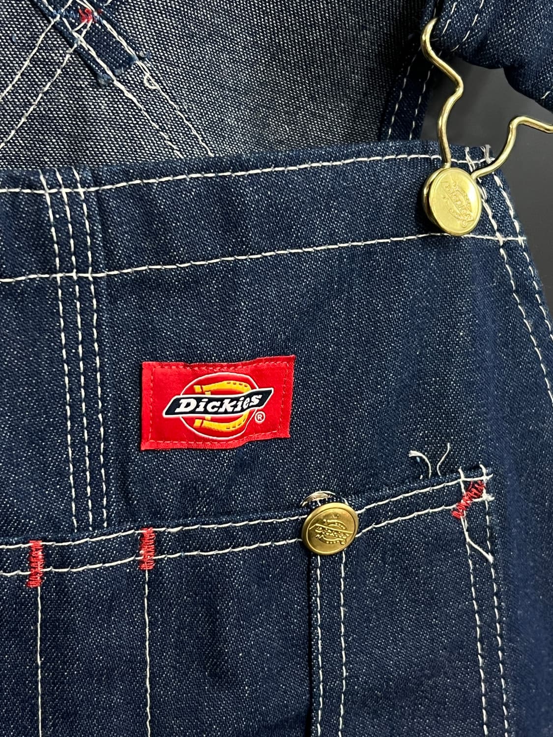Dickies 디키즈 인디고 생지 빕 오버롤 멜빵 상품이미지3