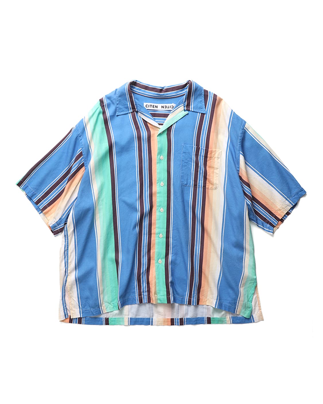 CITEN Ombre Stripe Open Collar Shirt 상품이미지1