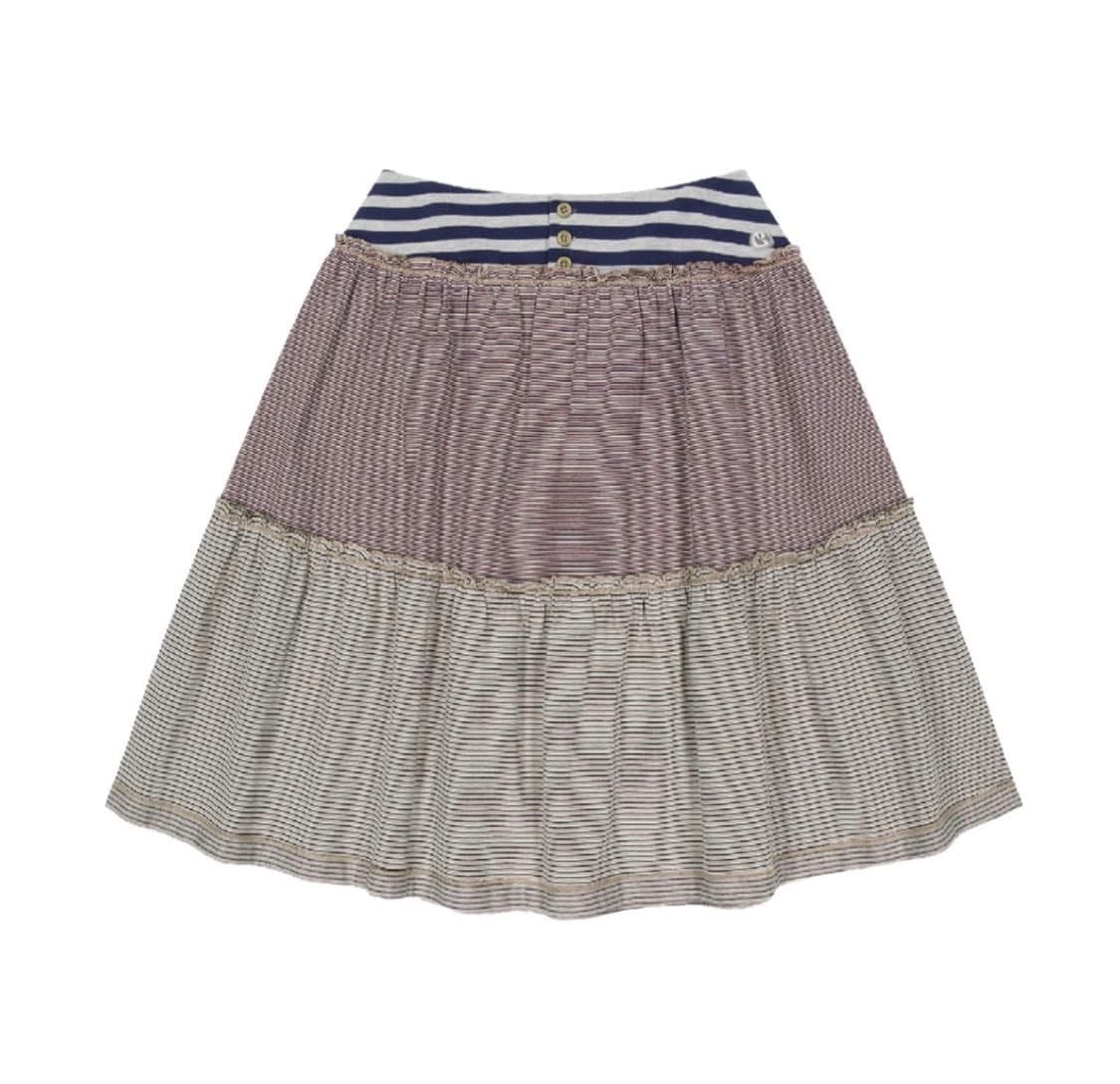 코이세이오 스트라이프 미디 스커트 퍼플 2 상품이미지1