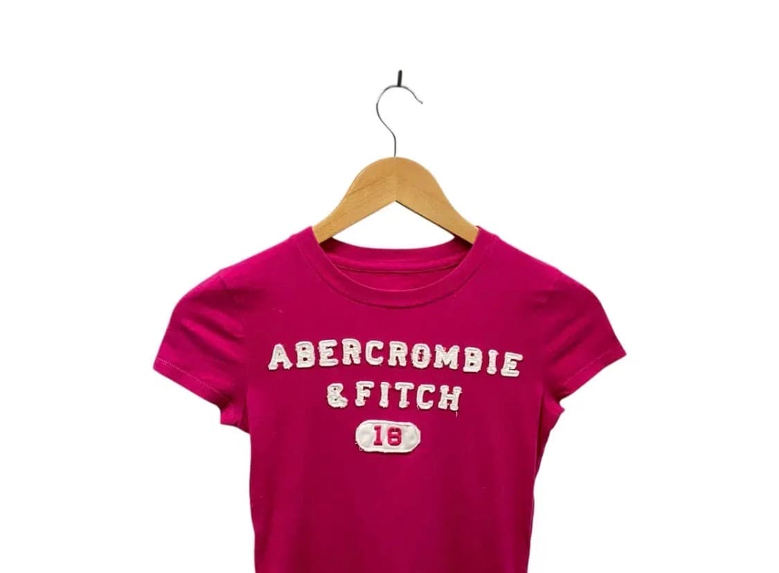 아베크롬비 Y2K 슬림핏 핑크 티셔츠 XS 상품이미지3