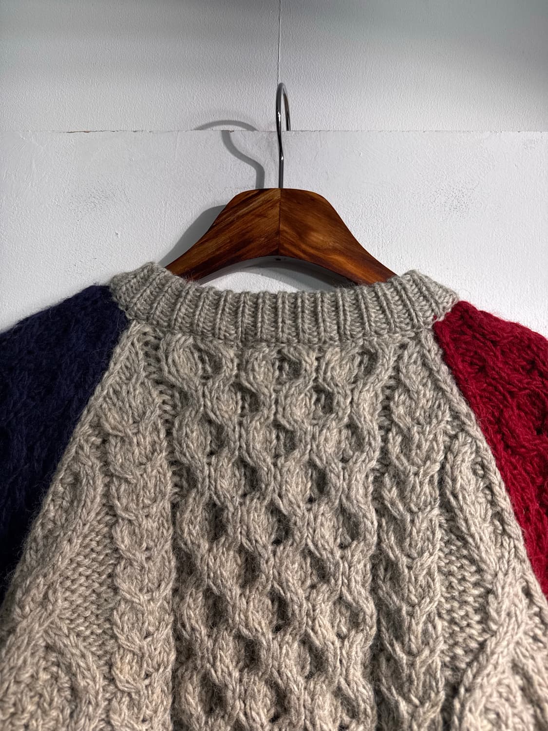 WEBB HANDKNIT 웹 헤비울 핸드니트 울100 가디건 M C506 상품이미지6