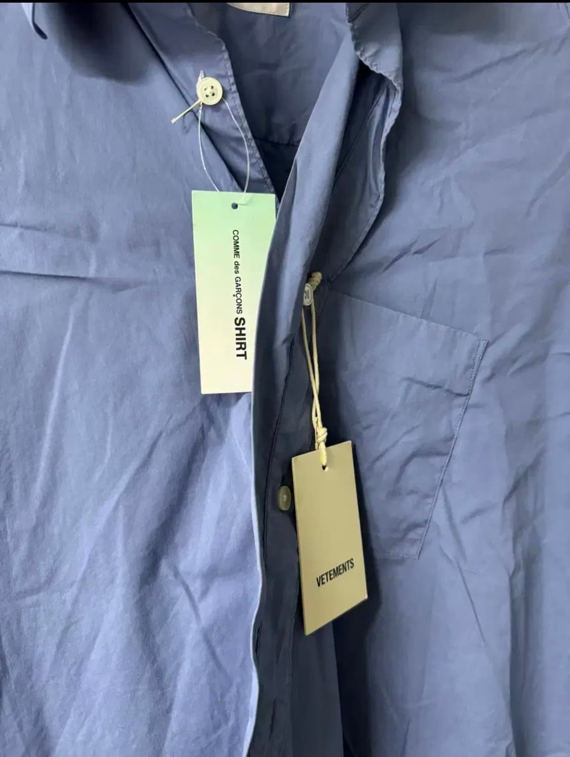 [M] 베트멍 꼼데가르송 트위스트 아이스블루 셔츠 상품이미지2