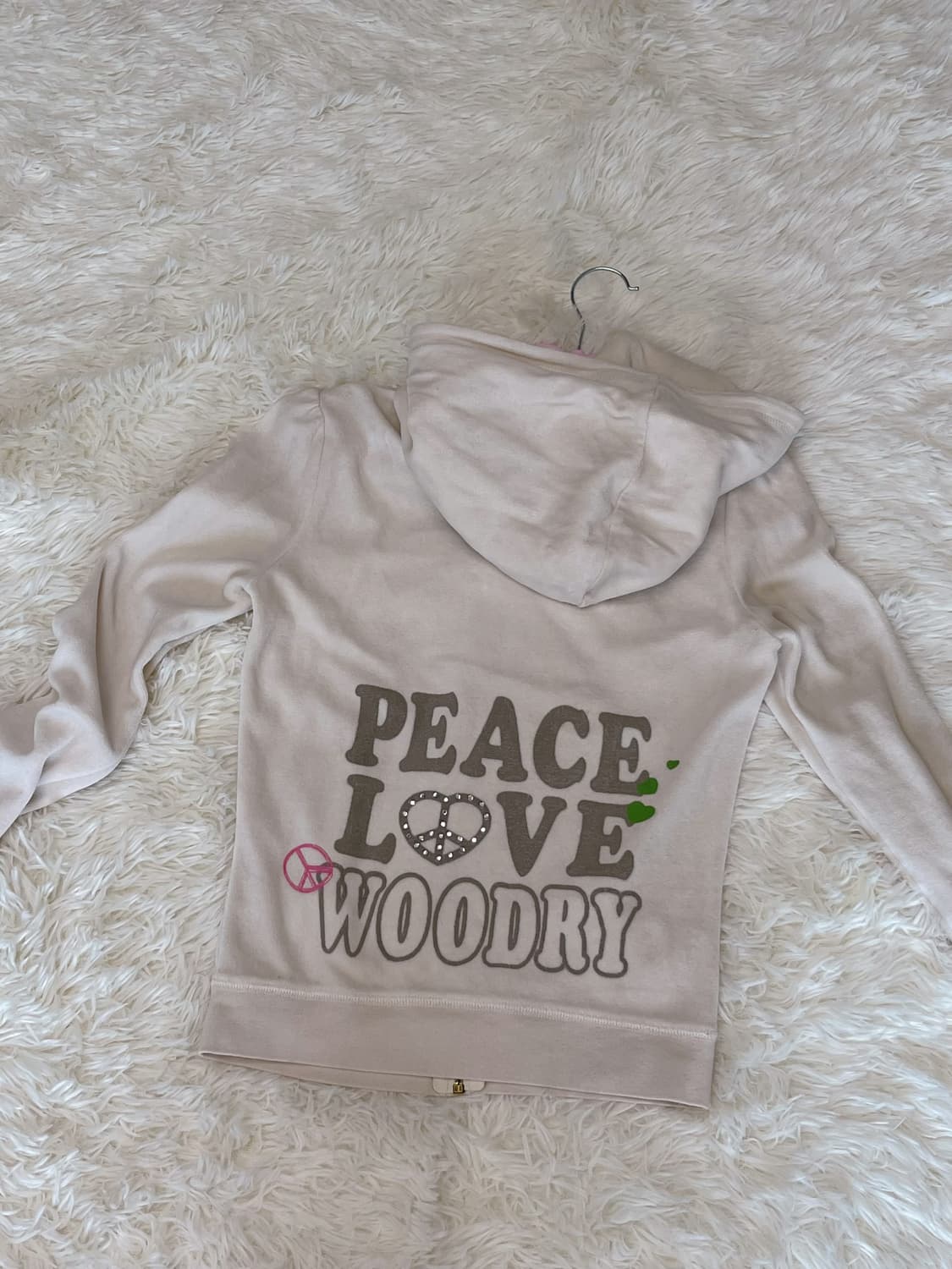 유일매물) y2k 갸루 벨벳 후드집업 상품이미지1