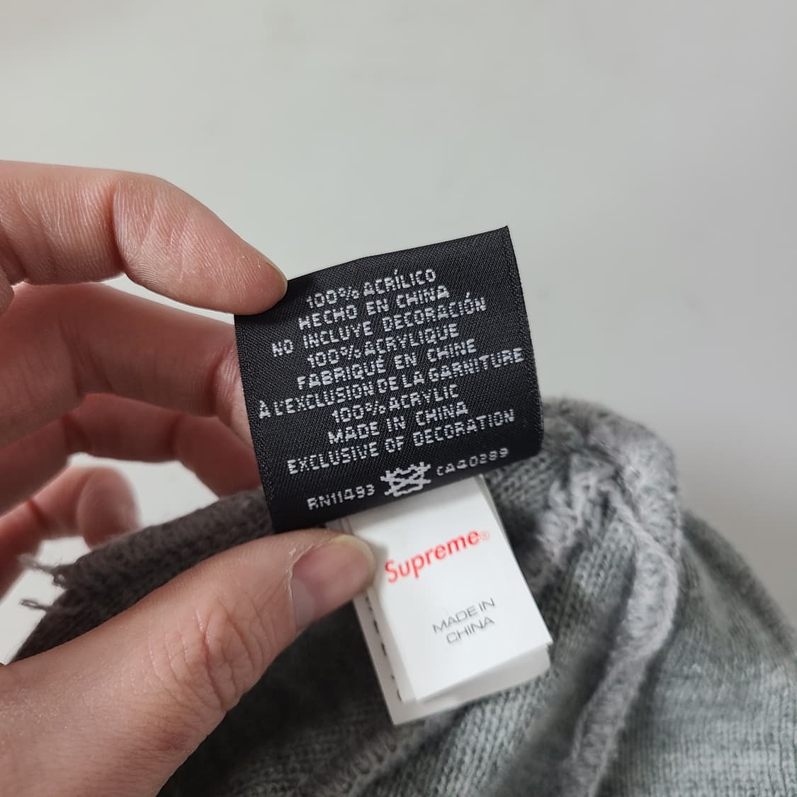 슈프림 X 뉴에라 박스로고 비니 헤더 그레이 OS 상품이미지8