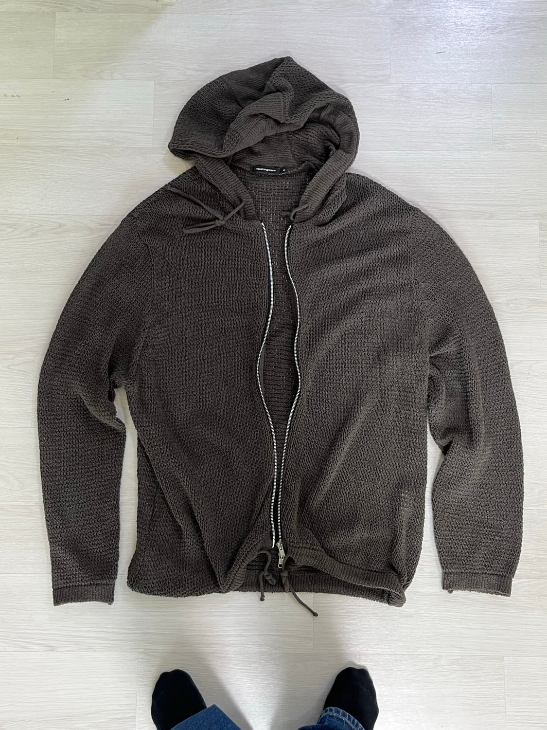 해칭룸 니트 후드집업 상품이미지3