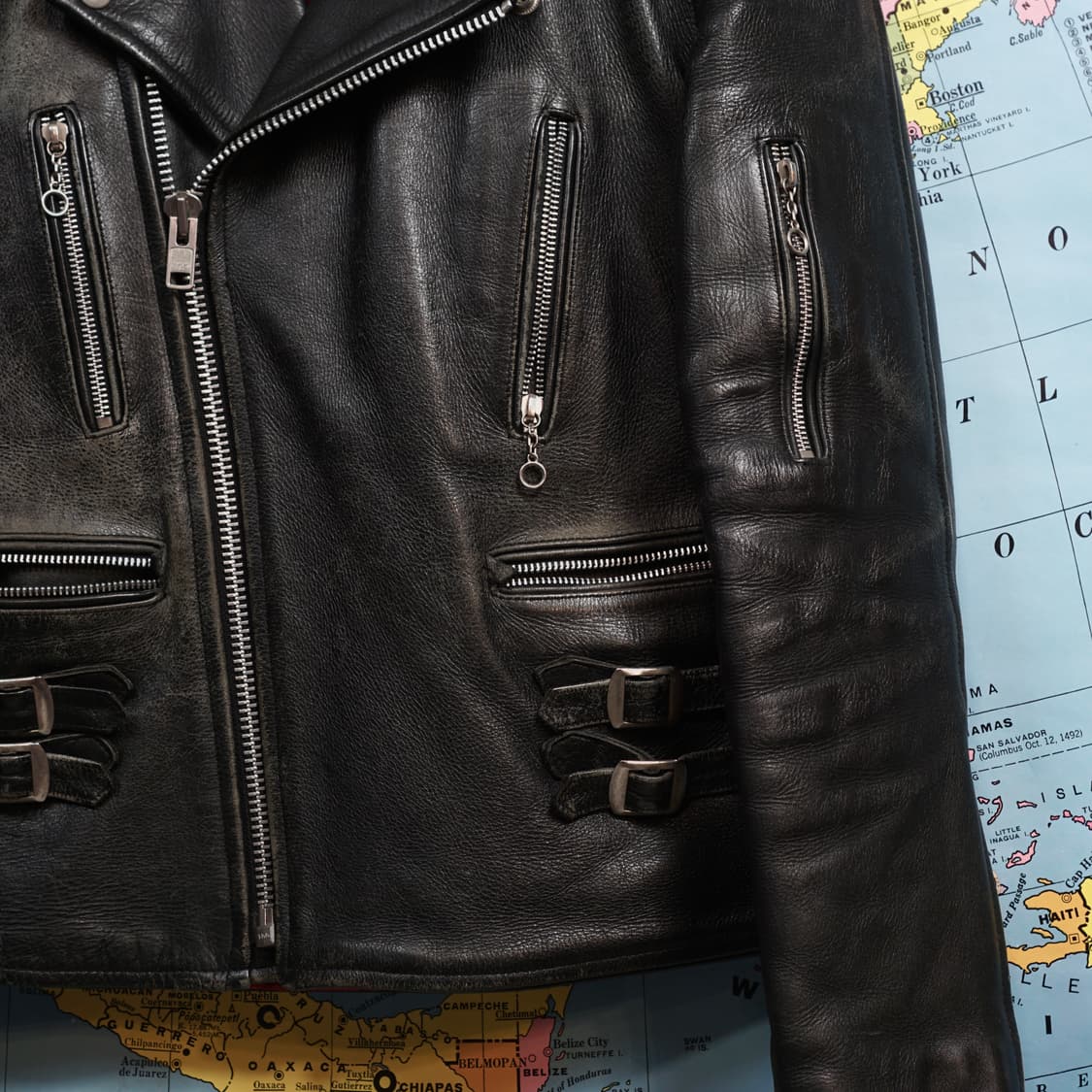 빈티지 더블 라이더 레더자켓 상품이미지3
