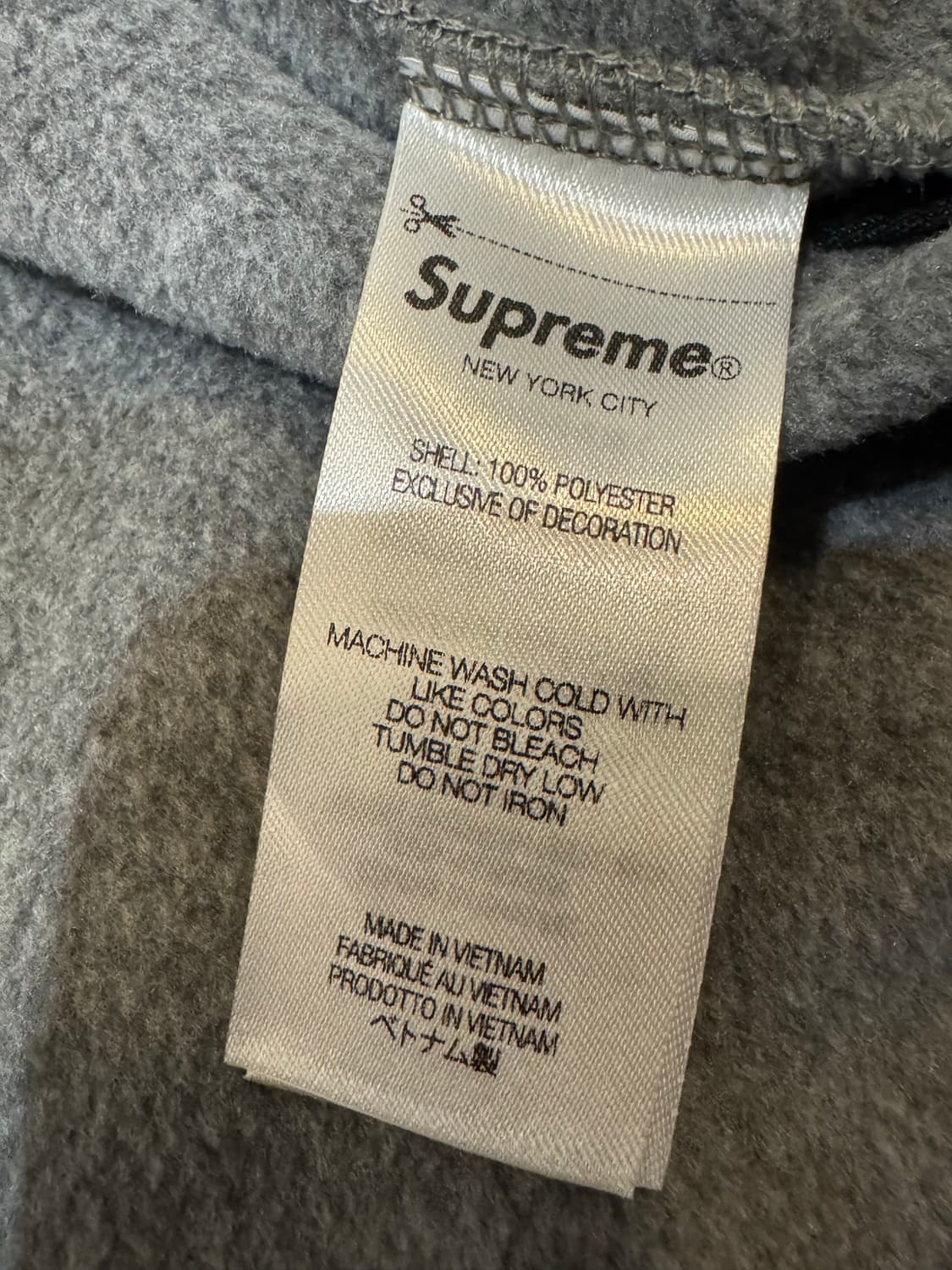 [L] 슈프림 폴라텍 페이스 마스크 하프집 후드 그레이 -25FW 상품이미지7