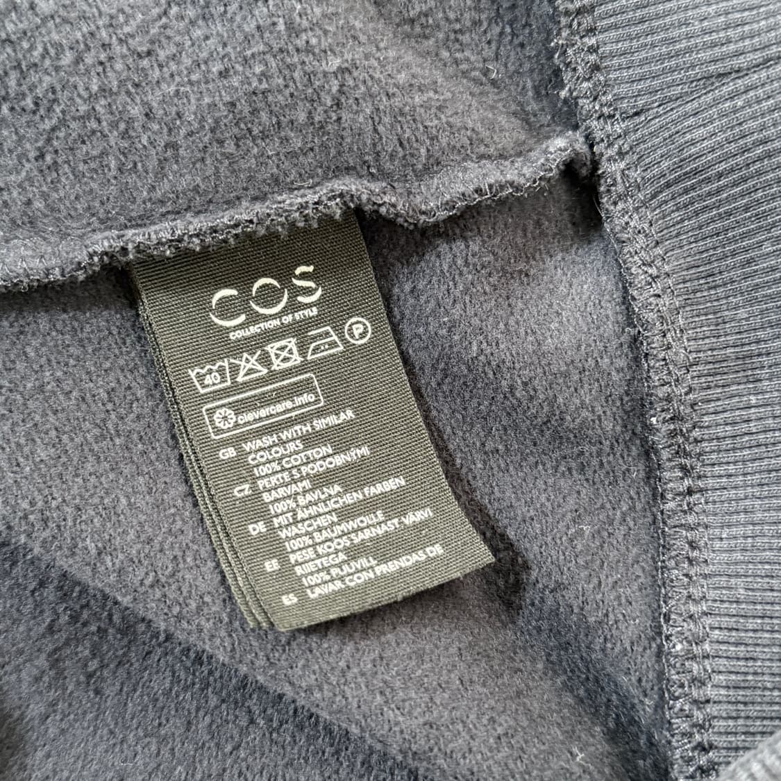 [L] COS 코스 맨투맨 네이비 상품이미지7