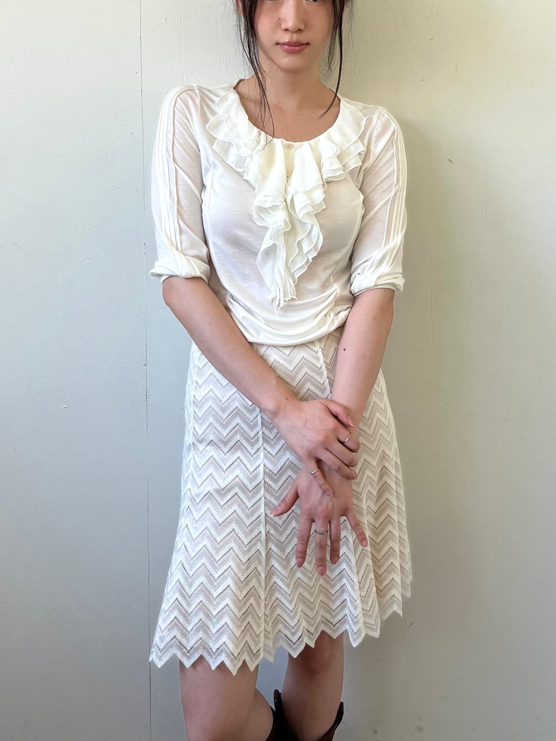 7-ID concept 셔링 블라우스 상품이미지4