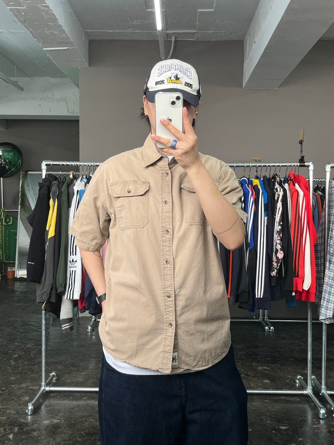 랭글러 코튼 워크 반팔 셔츠 상품이미지2