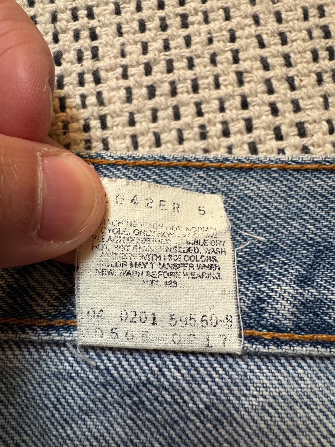 리바이스 505 보로 디스 데님팬츠 상품이미지5