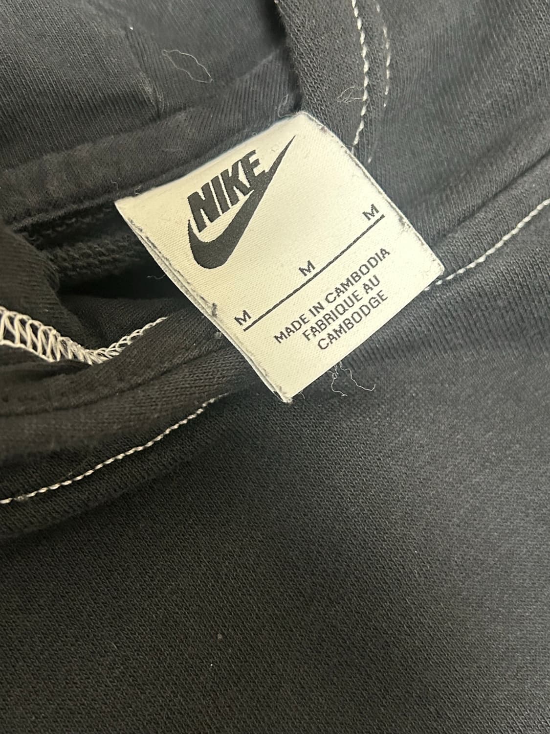 나이키 레트로 스티치 스우시 블랙 후드티 상품이미지6