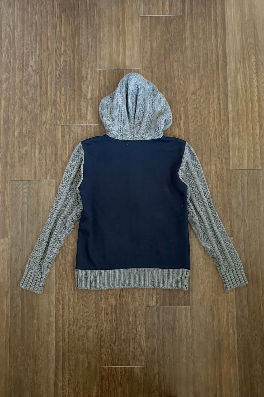 Waffle Knit Fleece-Lined Zip-up Hoodie 상품이미지6