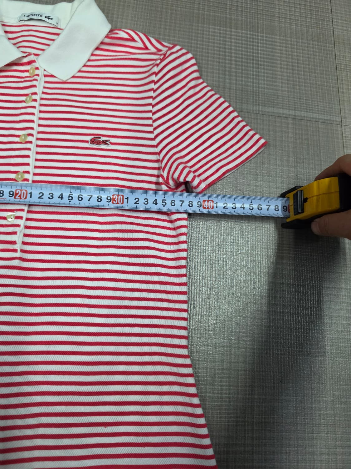 라코스테 스트라이프 반팔 원피스 상품이미지3