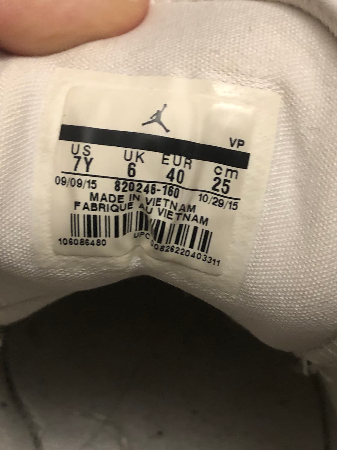 조던 에어조던 플라이트 오리진3 BG 820246-160 흰빨 화이트 2 상품이미지4