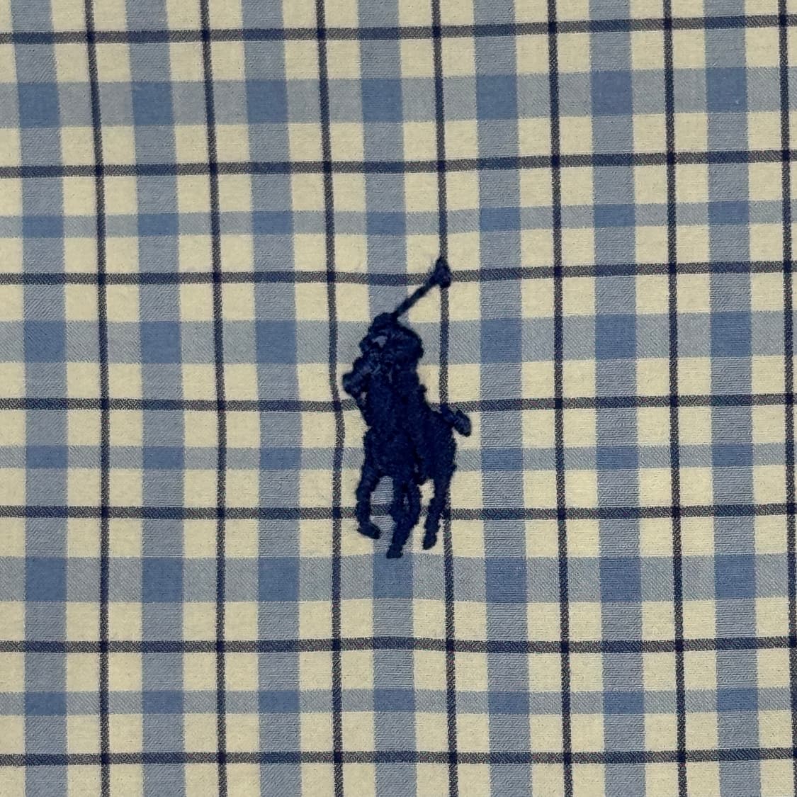 L) 폴로 랄프로렌 블루 체크 포플린 반팔 셔츠 상품이미지4