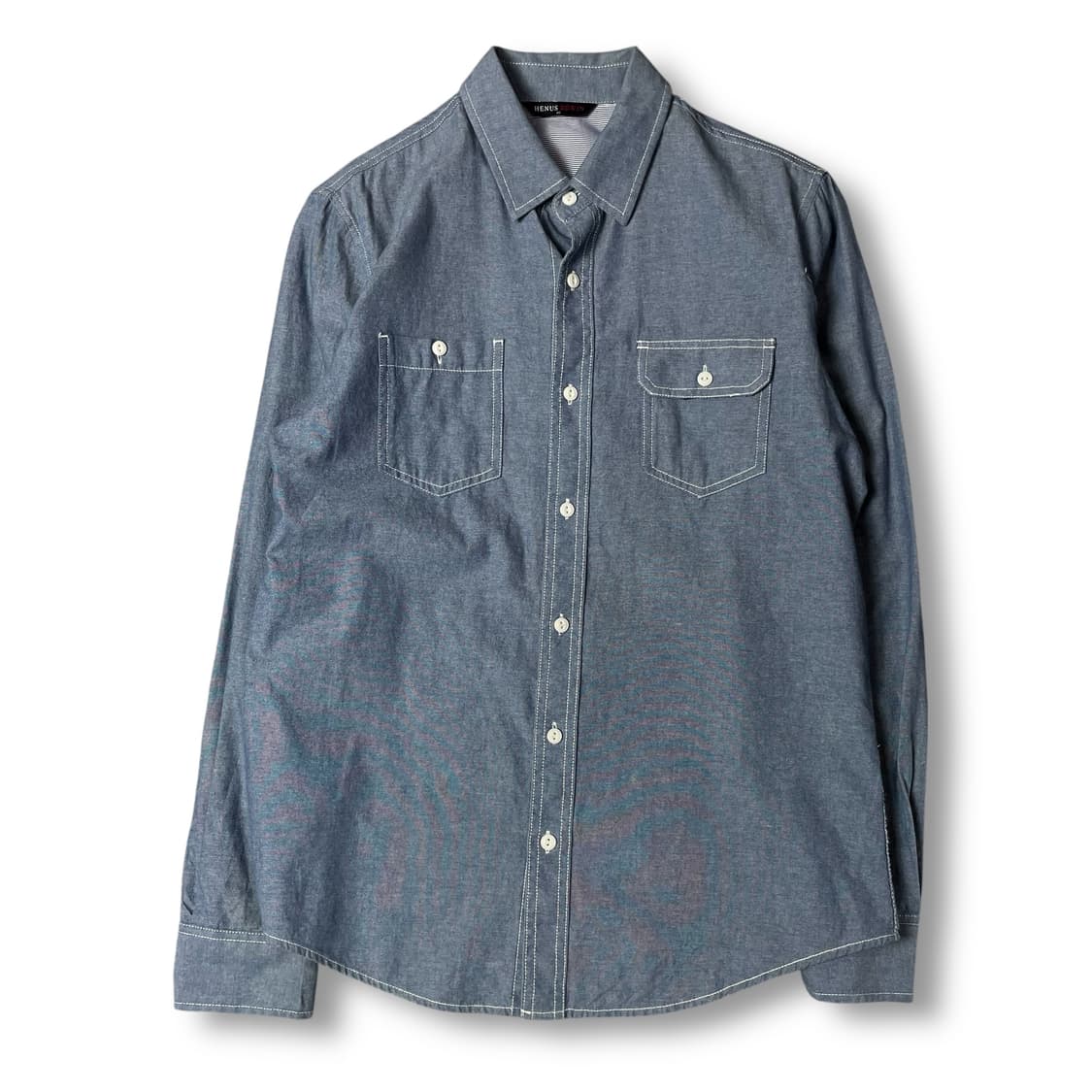 헨어스 에드윈 스카이블루 스티치 긴팔 셔츠 95 상품이미지1