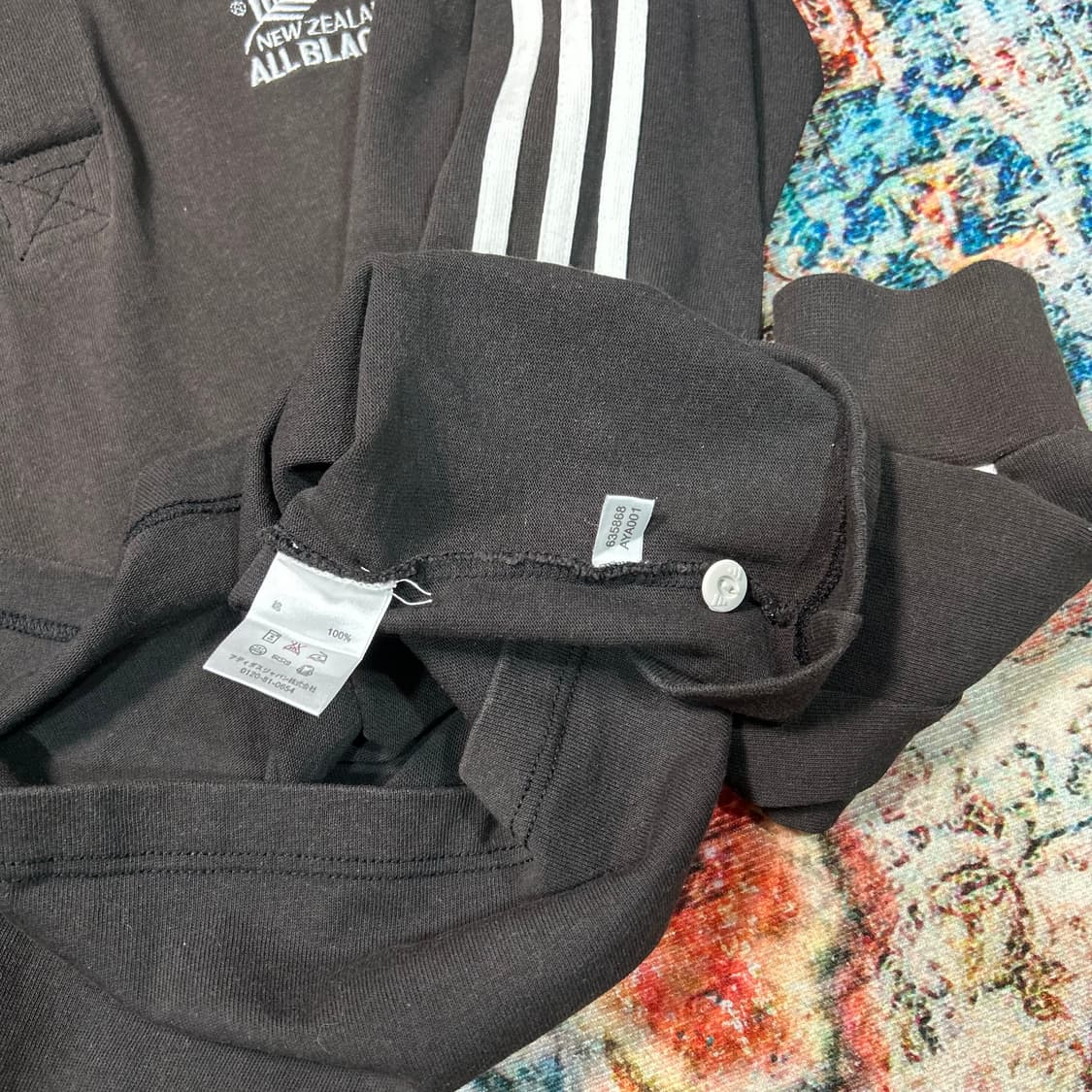 [M] 00s 아디다스 뉴질랜드 all blacks 럭비티 상품이미지10