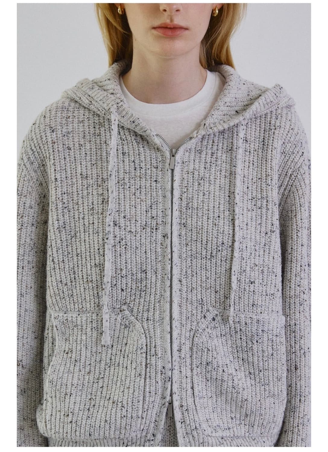 스텝어라운드 STEP AROUND 라이트그레이 후드집업 쿠앤크후드집업 상품이미지2