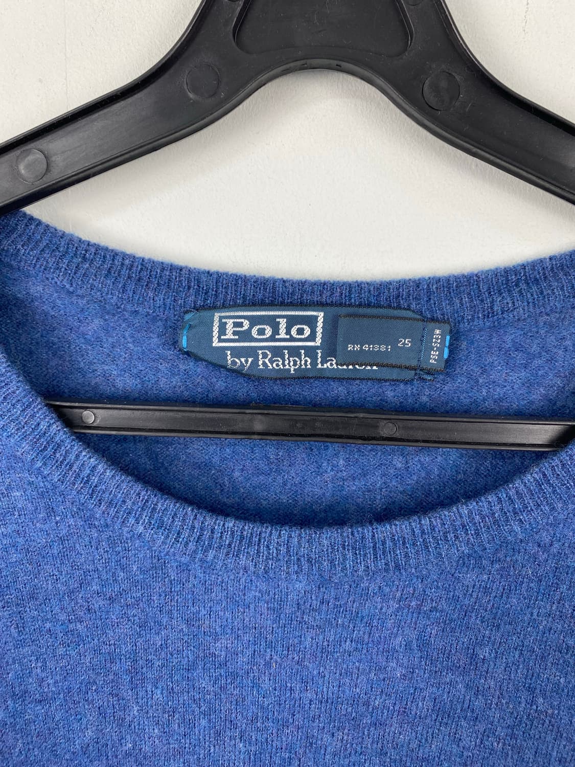 폴로 랄프로렌 메리노 울 블루 니트 XL 상품이미지4