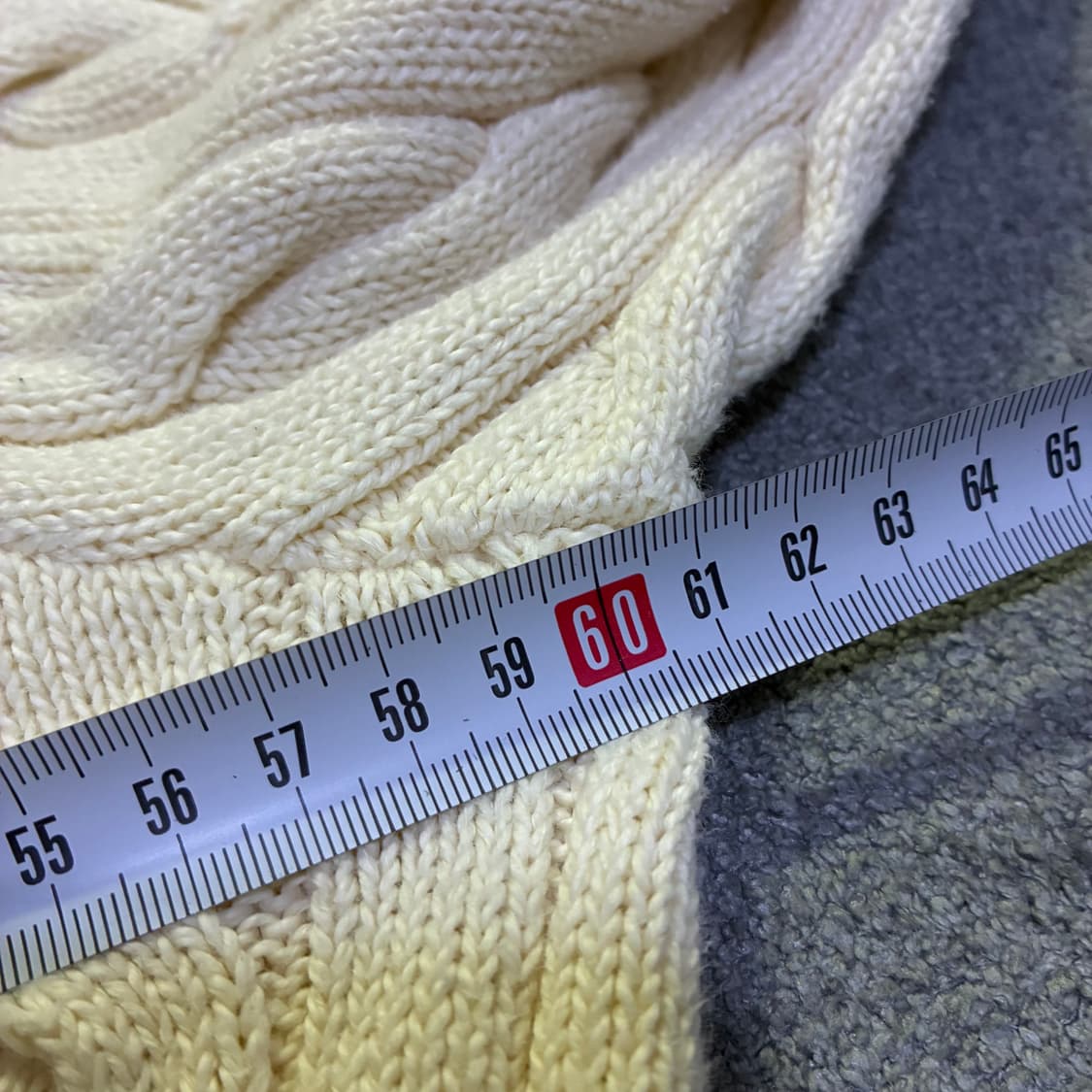 폴로 꽈배기니트 아이보리 100 상품이미지8