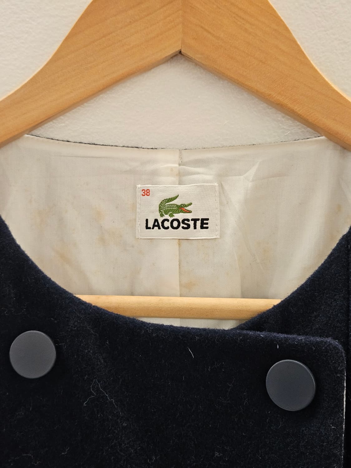 라코스테 네이비 울더블 코트 38 상품이미지4